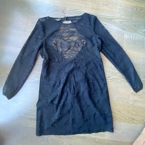 Black lace BCBG dress with detached bra